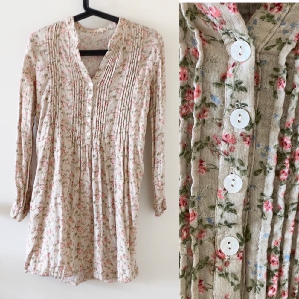 Anthropologies Floral top/mini dress - Picture 2 of 4